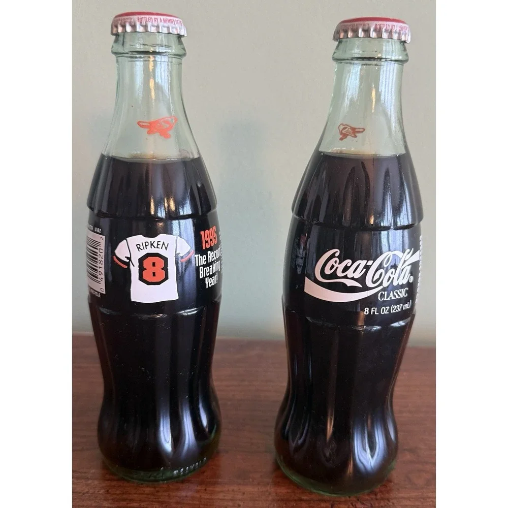 2 1995‎ Baltimore Orioles Cal Ripken Jr Record Breaking Year Coca Cola Bottle